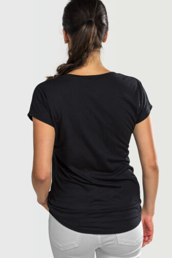 Womens T shirt V Neck That Kizomba Though Black 1980