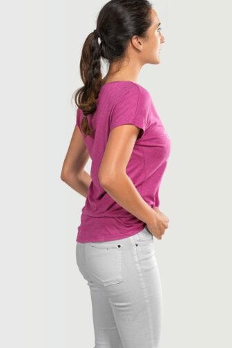 Womens T shirt V Neck That Kizomba Though Heather Rasberry 2140