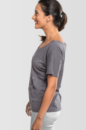 Womens T shirt Scoop Neck On1 On2 WhateverGrey 1724