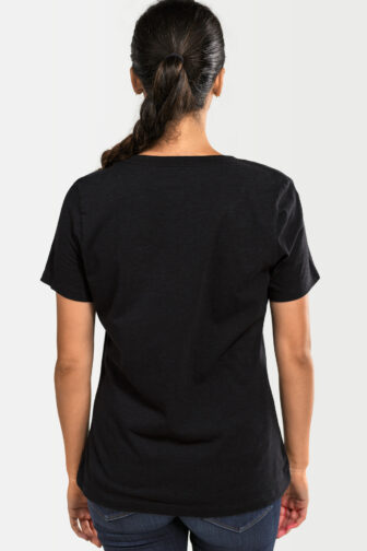 Womens T shirt V Neck We Fukin Love Bachata Black 2325