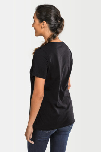 Womens T shirt V Neck We Fukin Love Bachata Black 2330