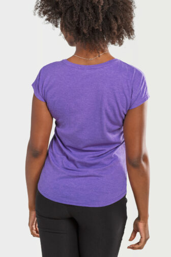 Womens T shirt V Neck That Zouk Though Purple 3013