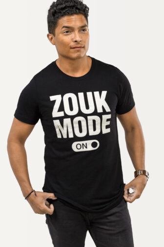 Mens T shirt Zouk Mode On Black 4095