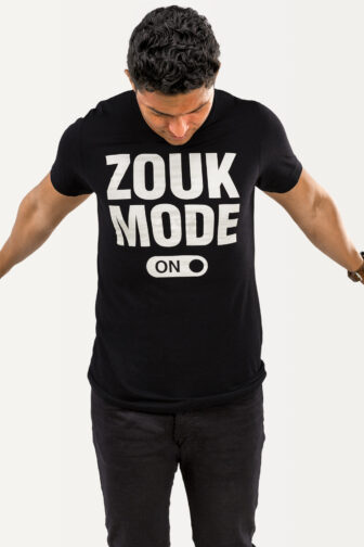 Mens T shirt Zouk Mode On Black 4130
