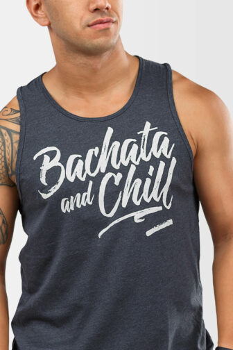 Mens Tank Top Bachata and Chill Grey 4793