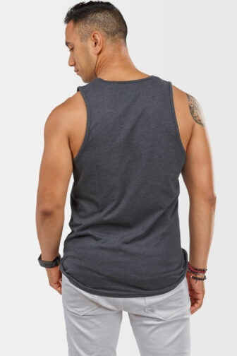 Mens Tank Top Bachata and Chill Grey 4814