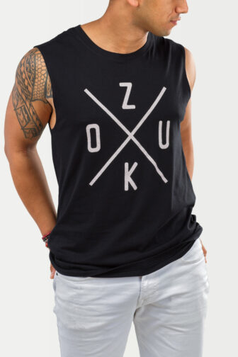 Mens Tank Top Zouk X Black 4338