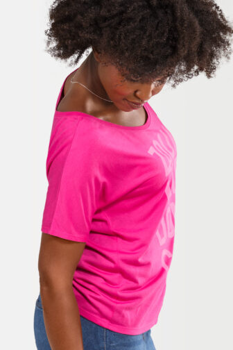 Womens T shirt Scoop Neck Zouk Hair Dont Care Berry 2442