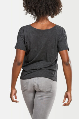 Womens T shirt Scoop Neck Zouk Hair Dont Care Grey 2207