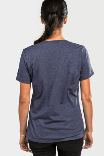 Zouk Mode On - Women's T-shirt Womens T shirt V Neck Zouk Mode On Heather Navy Blue 2733