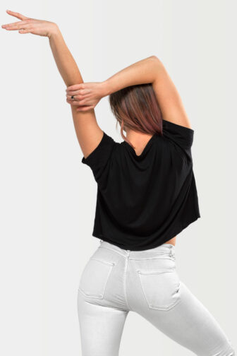 Womens Crop Top Zouk and Chill Black 0433