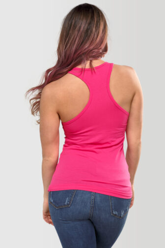 Womens Tank Top Bachata and Chill Raspberry Pink 0947