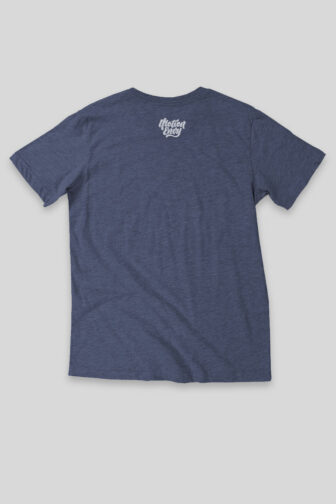 Mens T shirt Zouk And Chill Flat Heather Navy Back