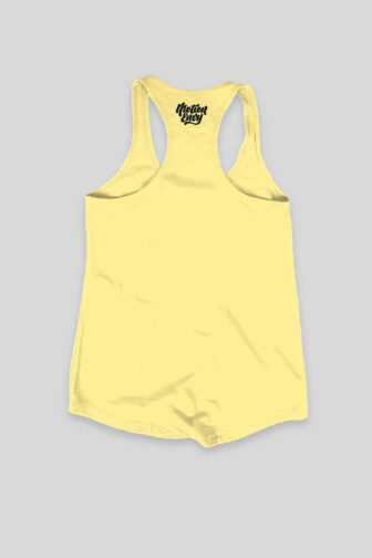 Zouk Hair Don't Care - Women's Tank Top Womens Tank Top Zouk Hair Dont Care Flat Yellow Back