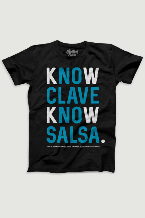 Mens T shirt Know Clave Know Salsa Black Small FPO