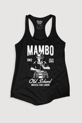 Womens Tank Top Mambo Conga Black Front FPO