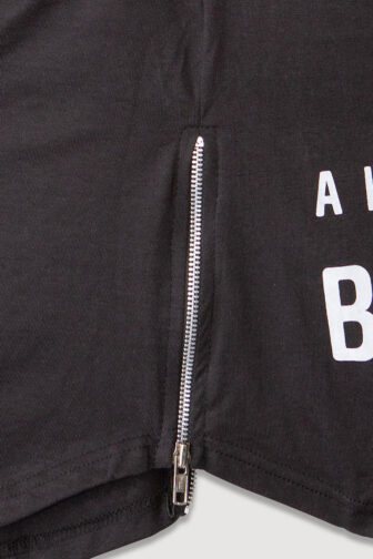 Always Reppin' Bachata - Men's T-shirt Mens T shirt Always Repin Bachata Black Zipper Closeup