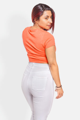 Womens T shirt Zouk Mode On Orange 0207