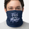 Neck Gaiters Feel theMusic Navy Blue Male3 Face Front