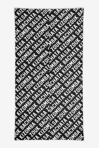 Bachata Kizomba Salsa Zouk Neck Gaiter Neck Gaiters Step Repeat Black Product BackFlat