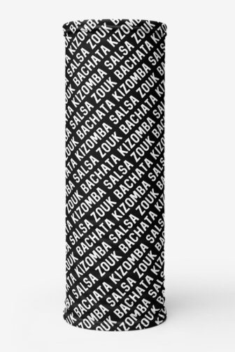 Bachata Kizomba Salsa Zouk Neck Gaiter Neck Gaiters Step Repeat Black Product Rolled