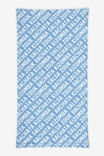 Bachata Kizomba Salsa Zouk Neck Gaiter Neck Gaiters Step Repeat Blue Product Front Flat