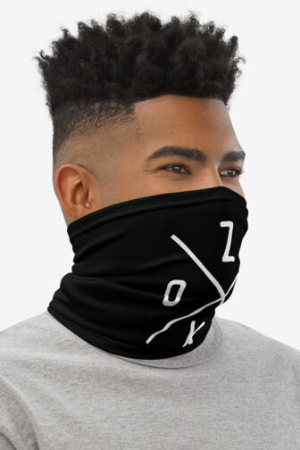 Neck Gaiters Zouk X Black Male1 Face Right