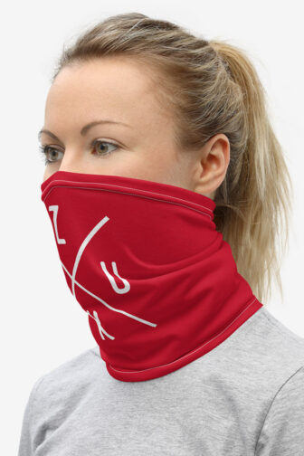 Neck Gaiters Zouk X Red Female1 Face Left