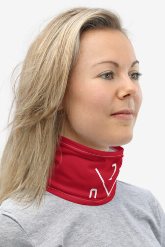 Neck Gaiters Zouk X Red Female1 Neck Right