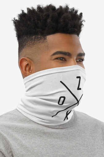 Neck Gaiters Zouk X White Male1 Face Right