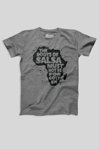 Mens T shirt FPO The Roots Of Salsal Grey Front
