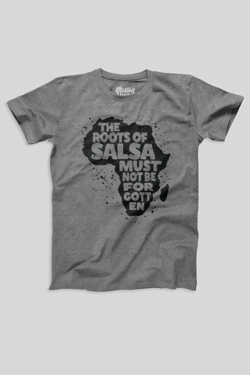 Mens T shirt FPO The Roots Of Salsal Grey Front