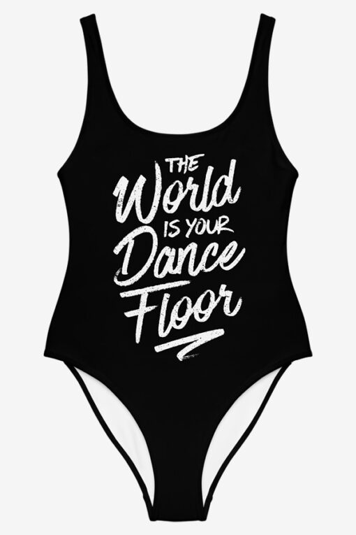 Swimsuit The World Is Your Dance Floor Black Product Front