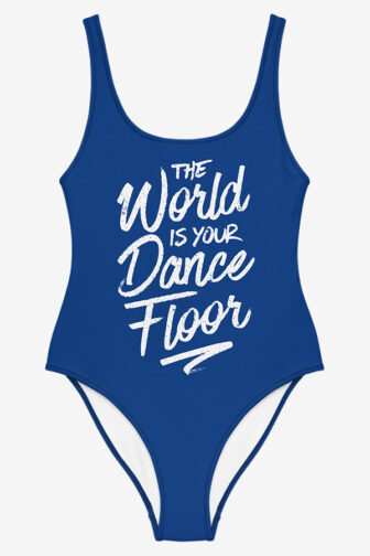 Swimsuit The World Is Your Dance Floor Blue2 Product Front