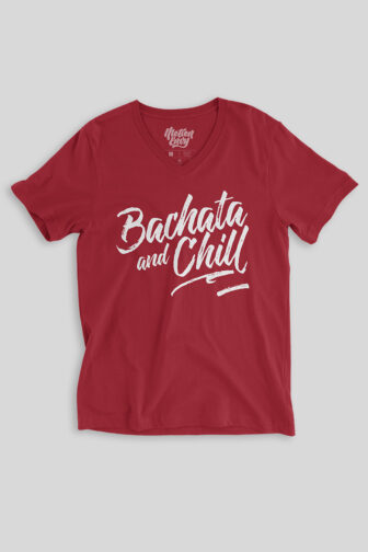 Mens T shirt FPO Bachata and Chill Red Front