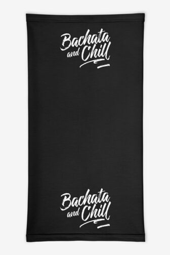 Bachata & Chill Neck Gaiter Neck Gaiters Bachata And Chill Black Product Front Flat