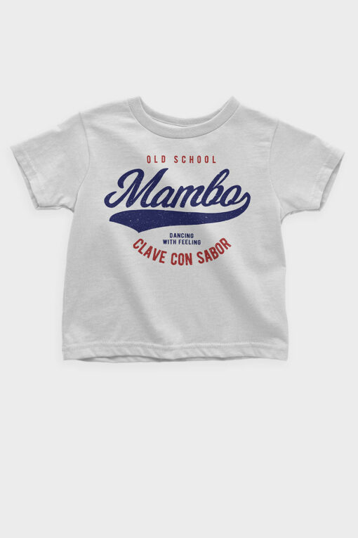 Kids and Baby Old School Mambo Short Sleeve Toddler Shirt White Front