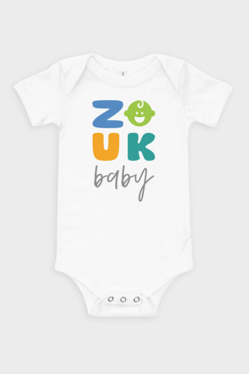 Baby Zouk Baby Short Sleeve One Piece White