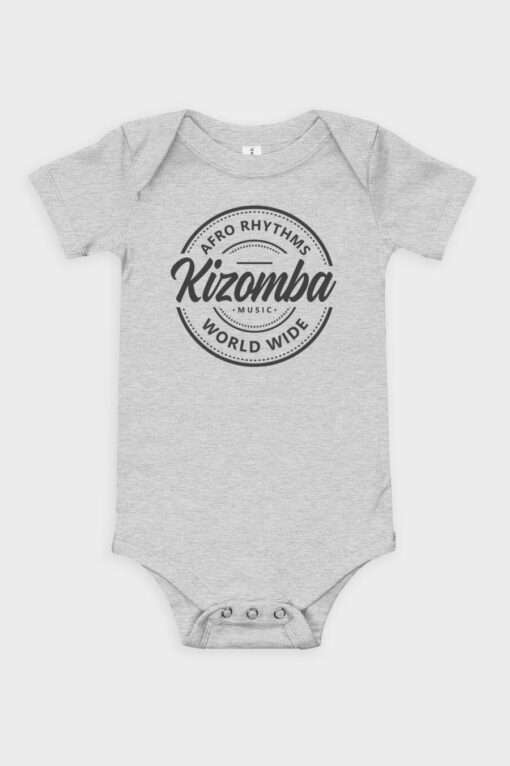 Kids and Baby Kizomba Afro Rhythms Short Sleeve One Piece Light Grey