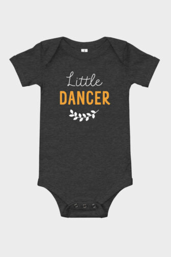 Kids and Baby Little Dancer Short Sleeve One Piece Dark Grey Heather