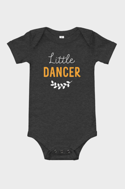 Kids and Baby Little Dancer Short Sleeve One Piece Dark Grey Heather