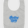 Baby Motion Envy LogoBib Grey and Blue Cutout